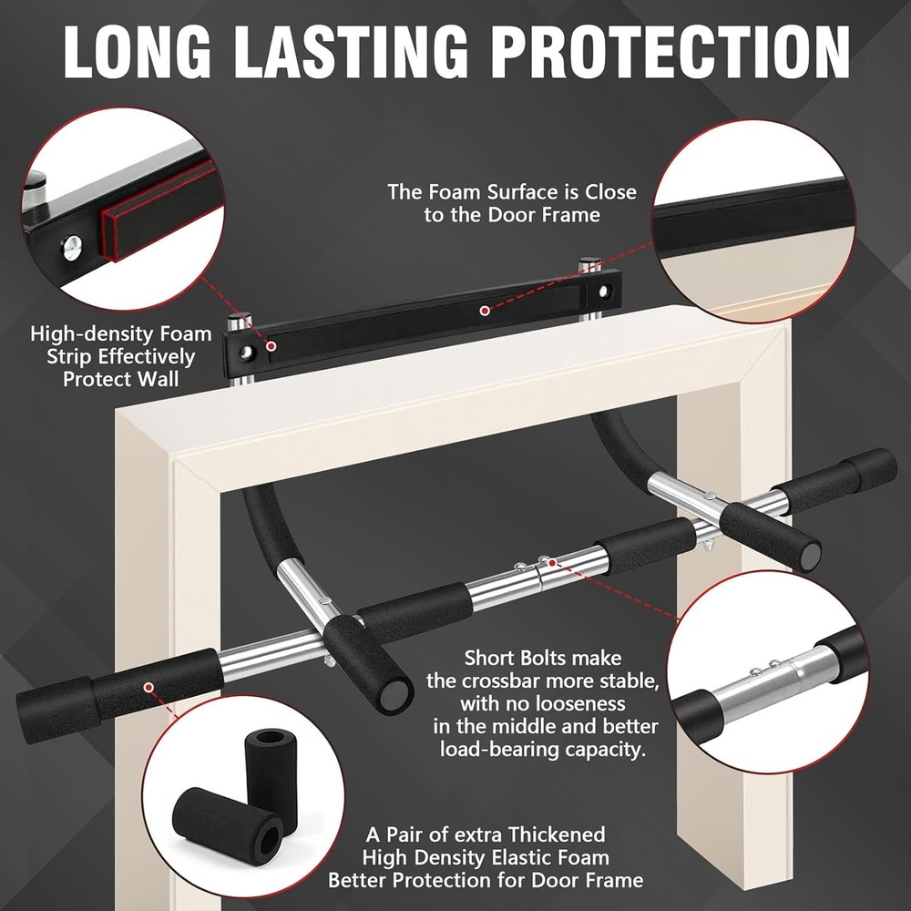 Versatile Pull Up Bar for Strength Training - Easy Install, 440 lbs Limit