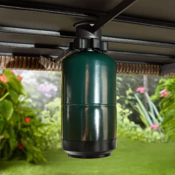 14 In. Rectangle Outdoor Propane Gas Fire Pit 15,000 BTU Stone Look / Lava Rocks