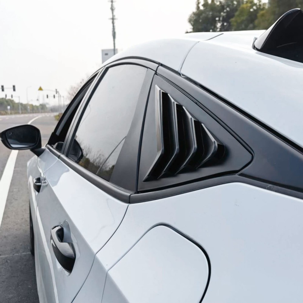 侧窗百叶窗适用于 2022 - 2024 Civic掀背式哑光黑色 ABS 2 件
