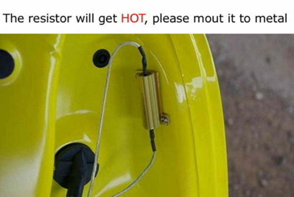 Dos resistencias de carga de 50W 6ohmKit Stop Flicker Error Code y CANBUS Fix