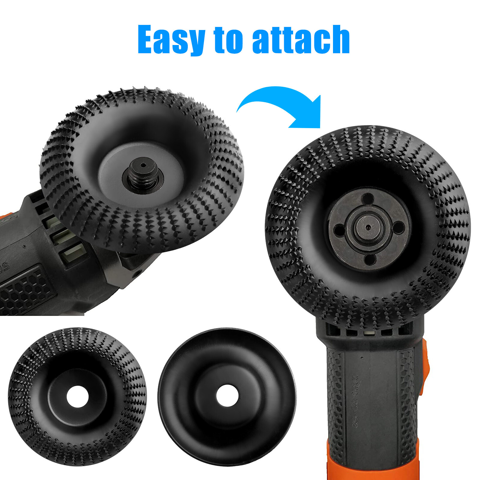 4in Wood Carbide Sanding Carving Shaping Disc For Angle Grinder Grinding Wheel