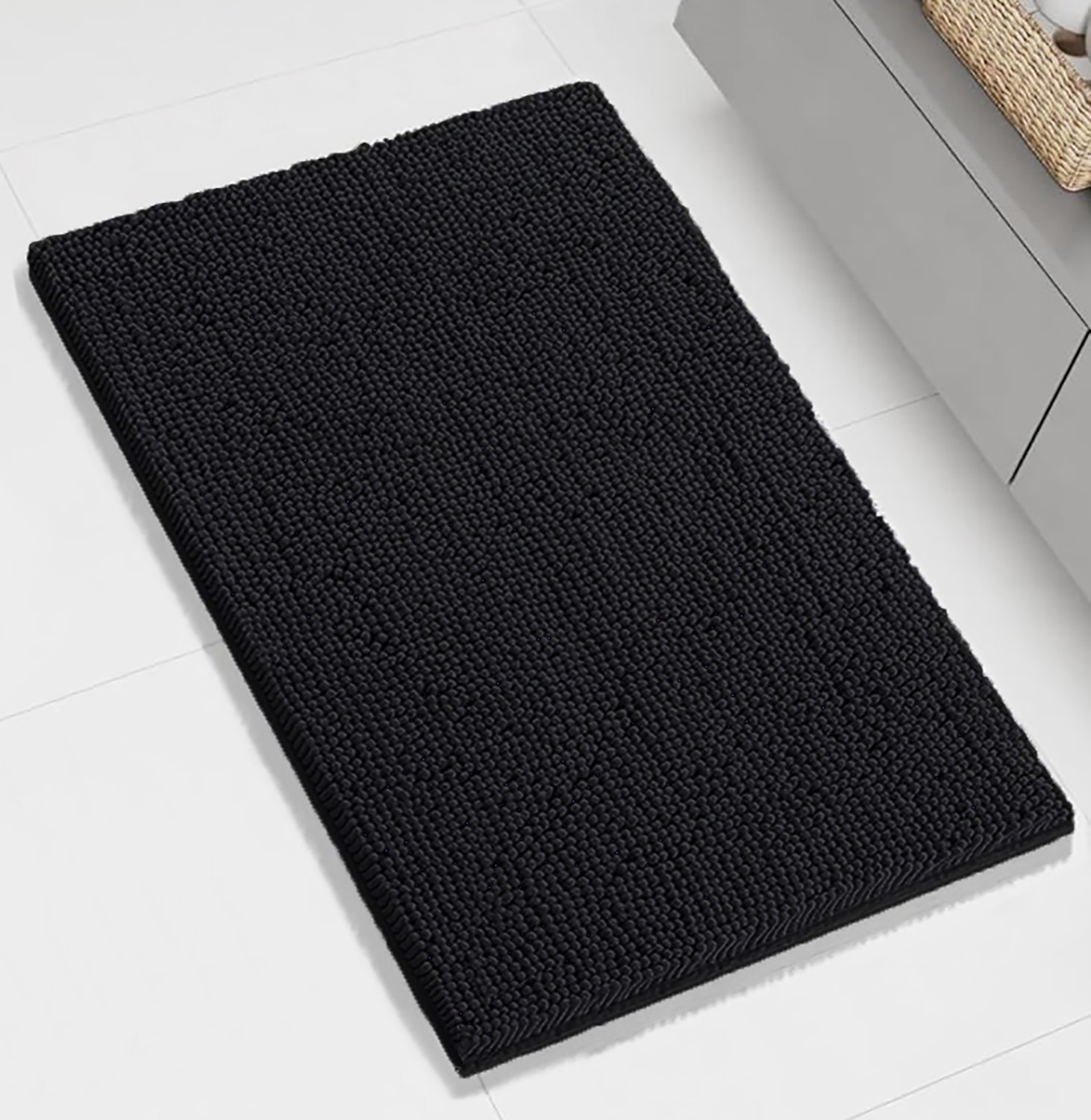 23"x15" - Soft Cozy Plush Chenille Bath Mat Highly Absorbent Bathroom Rug
