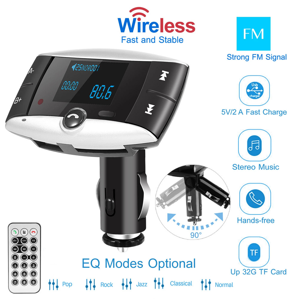 Bluetooth FM Transmitter Modulator Car Kit Handsfree MP3 Player SD USB W/ Remote