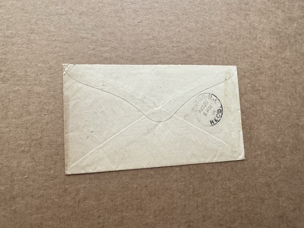 Russia 1895 Uprated Stationery to US +Franking Coat of Arms #48 +Trenton Arrival