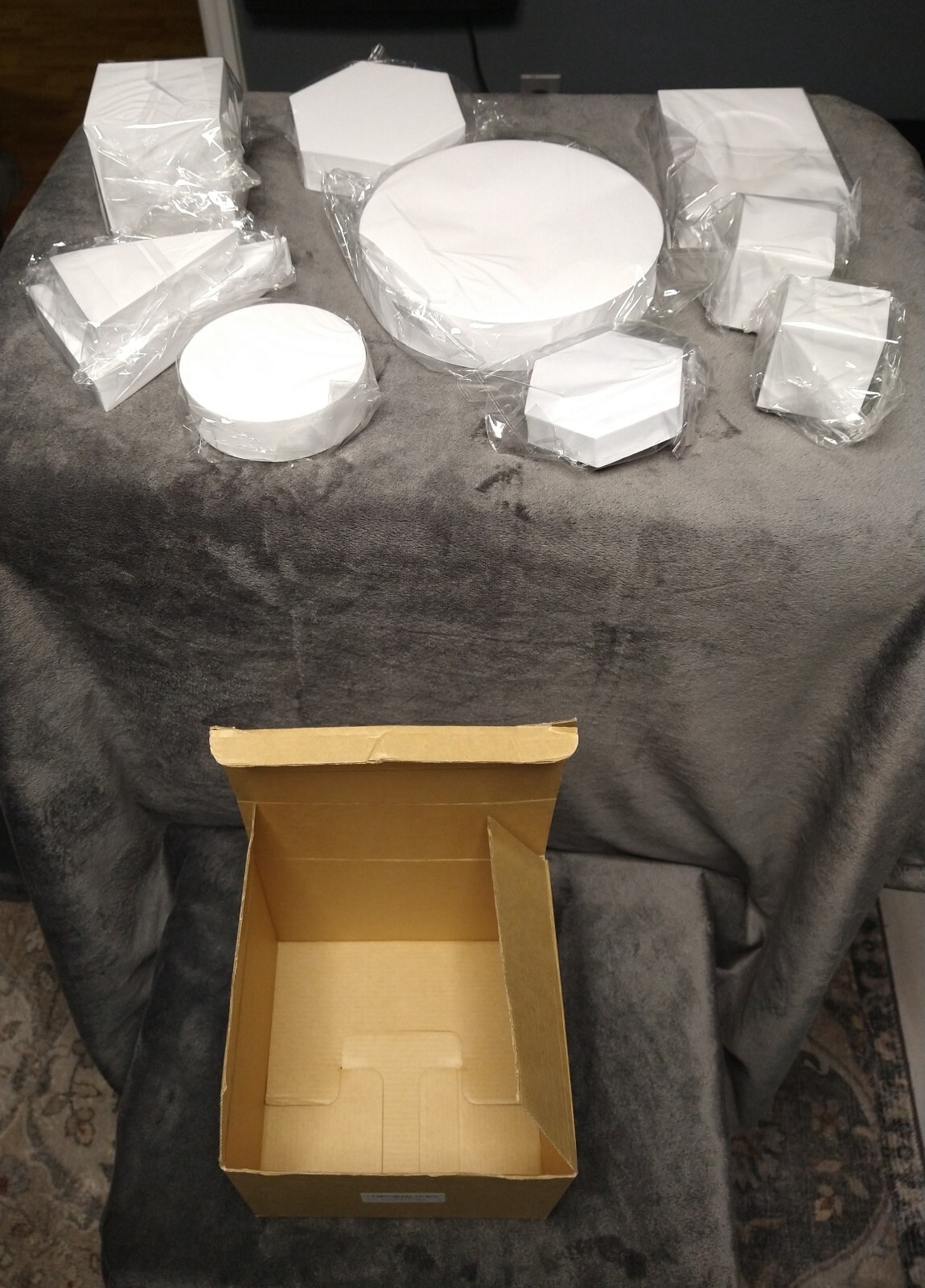 Brand New Photography Background Props Hard Foam 11 pc Set for Products - White