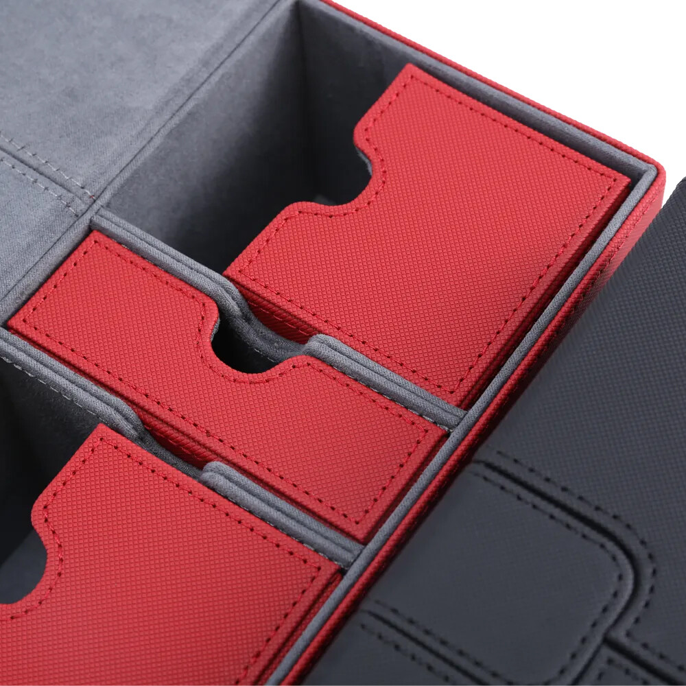 Premium TCG Double Deck Box Case Card Protector Holds 200 Cards & Dice MTG EDH