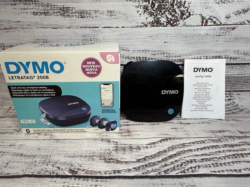 Dymo 200B LetraTag Bluetooth Wireless Label Maker w/Box & Instructions - Works