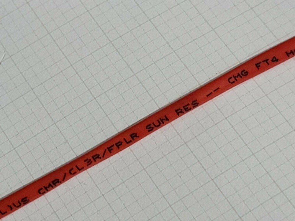 Southwire/Tappan F40015 18/2C Solid Shielded Fire Alarm Cable Riser Red /100ft