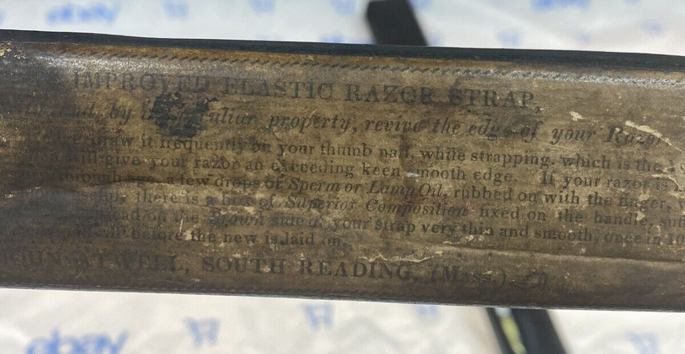 Vintage Black diamond Straight Razor # 36 WITH Leather Sharping Strap