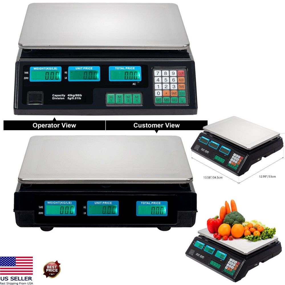 Digital Weight Scale Price Computing Machine Retail Count Multipurpose Kitchen