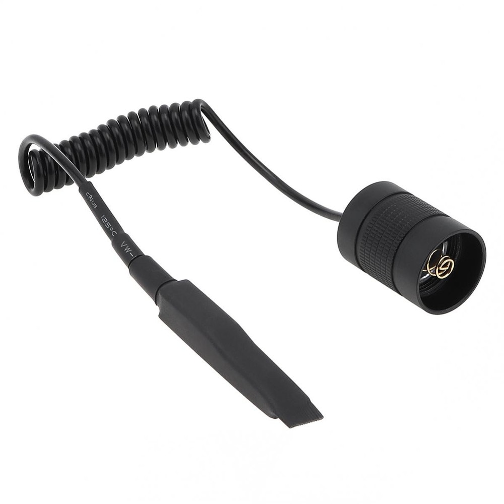 Black Tail Switch Remote Pressure Switch for C1 / G3 / 6P / 9P LED Flashlight US