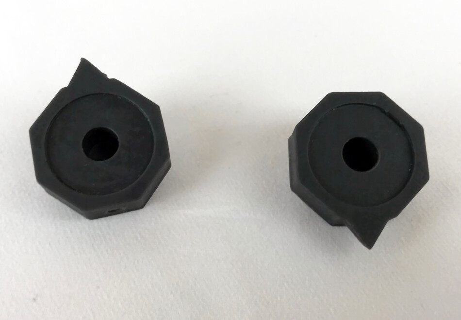 2 Vintage Daka-ware Style Octagon Pinwheel Guitar Pointer Knobs Black or White