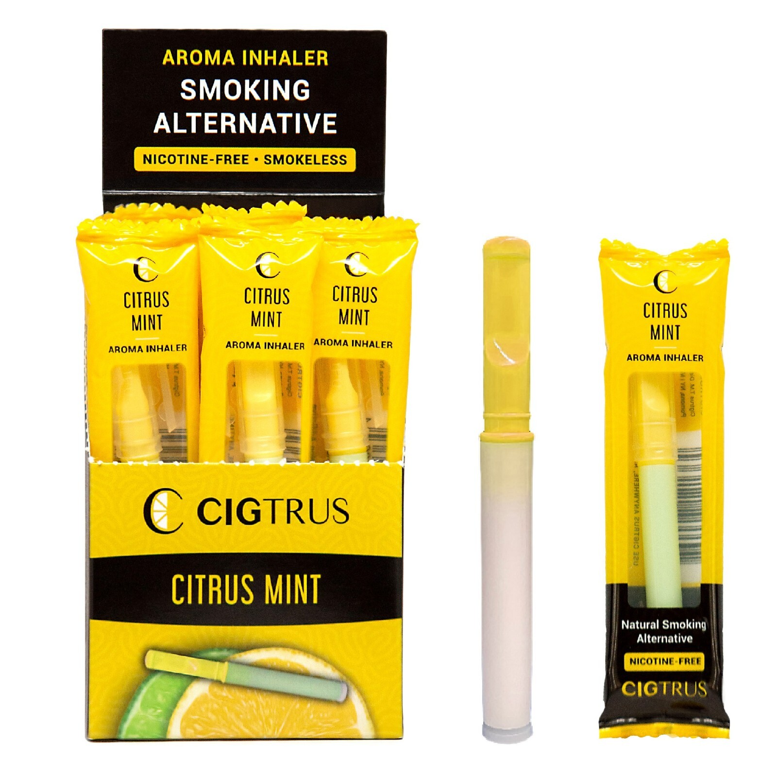 Quit Smoking Natural Alternative Aid Refreshing Citrus Lime Aroma Inhaler Box 20
