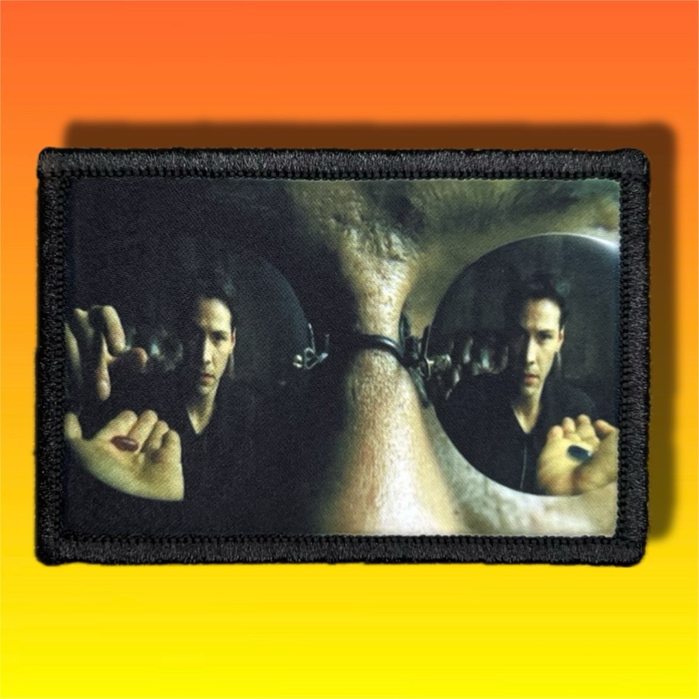 The Matrix Morpheus Red Pill Morale Patch / Military ARMY Tactical Hook Loop 101