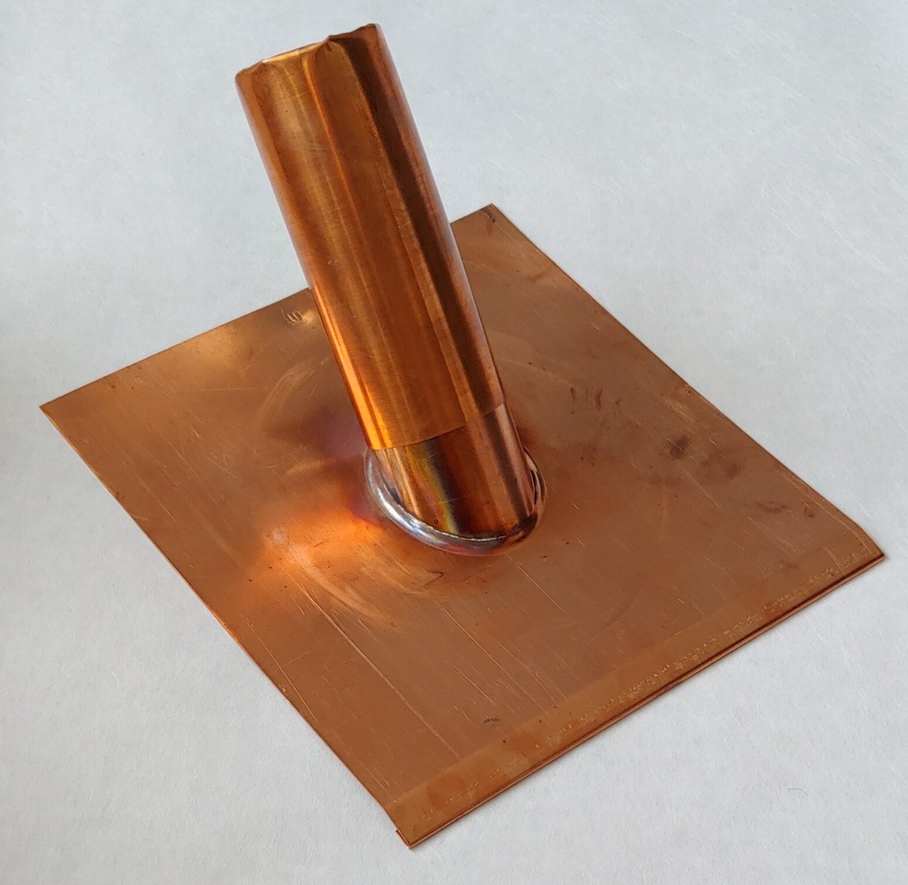 COPPER ROOF JACK VENT STACK for PVC plumbing pipe
