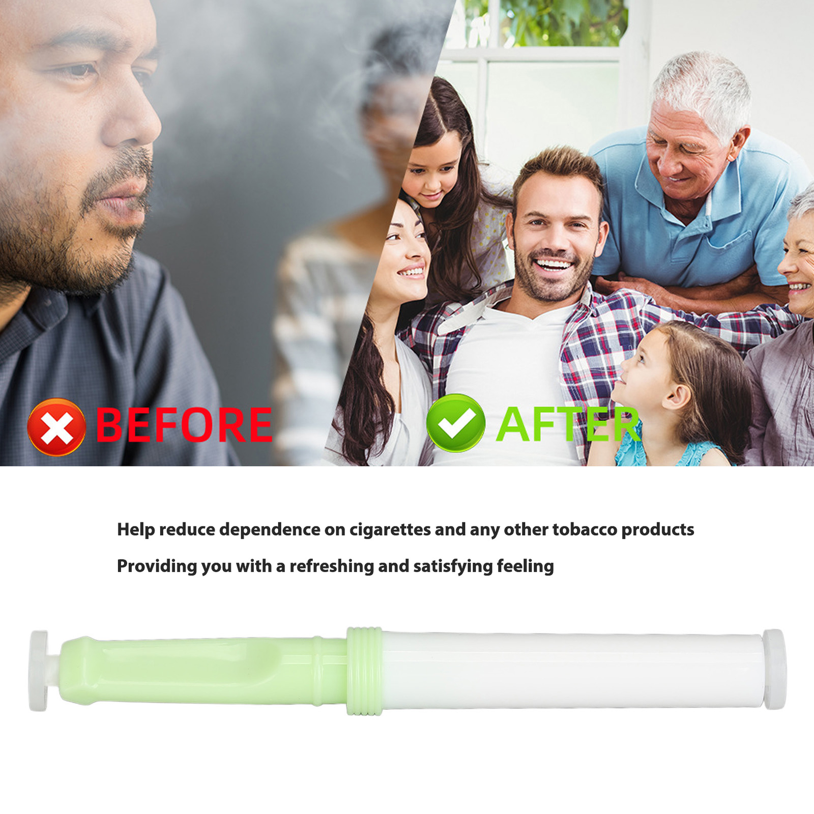 2pcs Smoke Cessation Device Concentration Stress Relief Anxiety Reduction