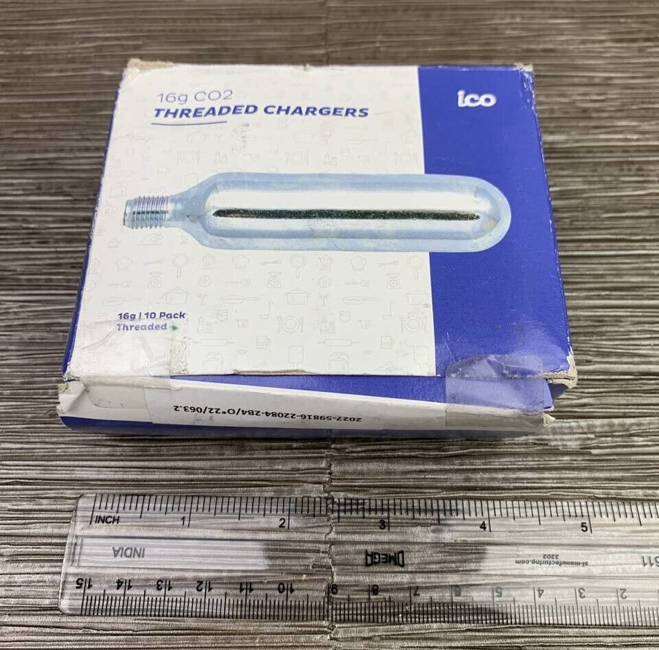 ICO Threaded Chargers 16g - 10 Pack  CO2