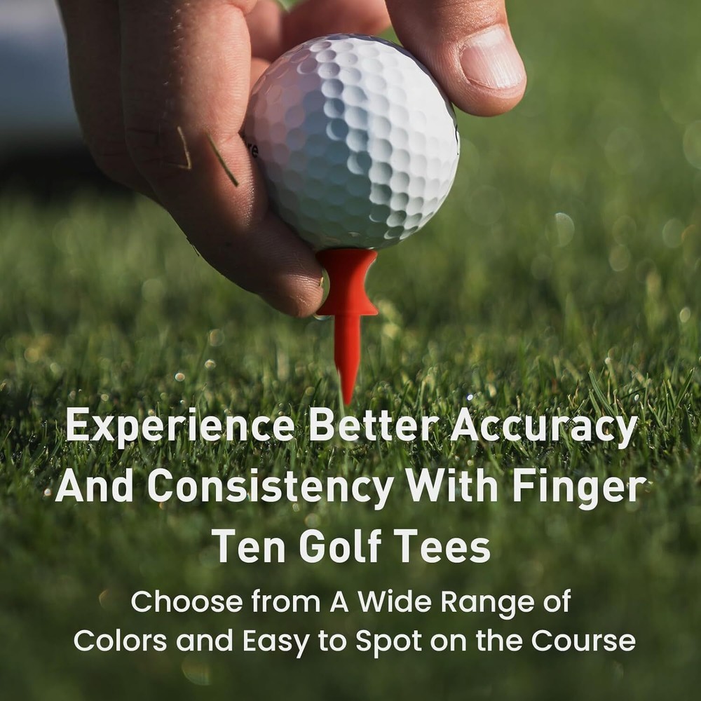 50PCS Step Down Plastic Golf Tees Height Control Reusable & Unbreakable