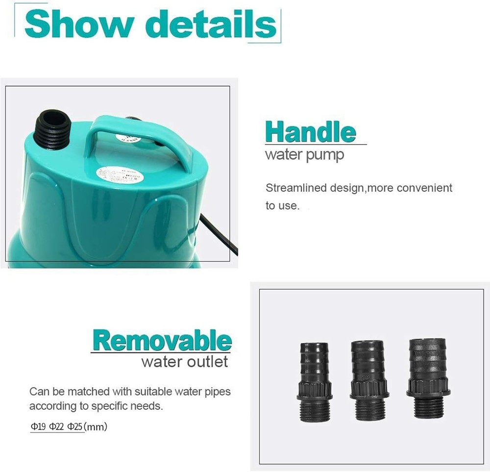 Upettools Submersible Water Pump, Ultra Silence Circulation Multifunctional...
