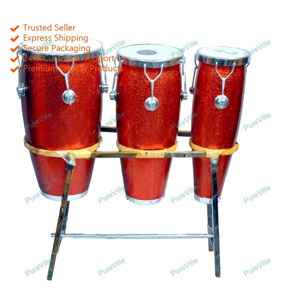 Fibre Congo With Stand Drum Instrument Percussion
