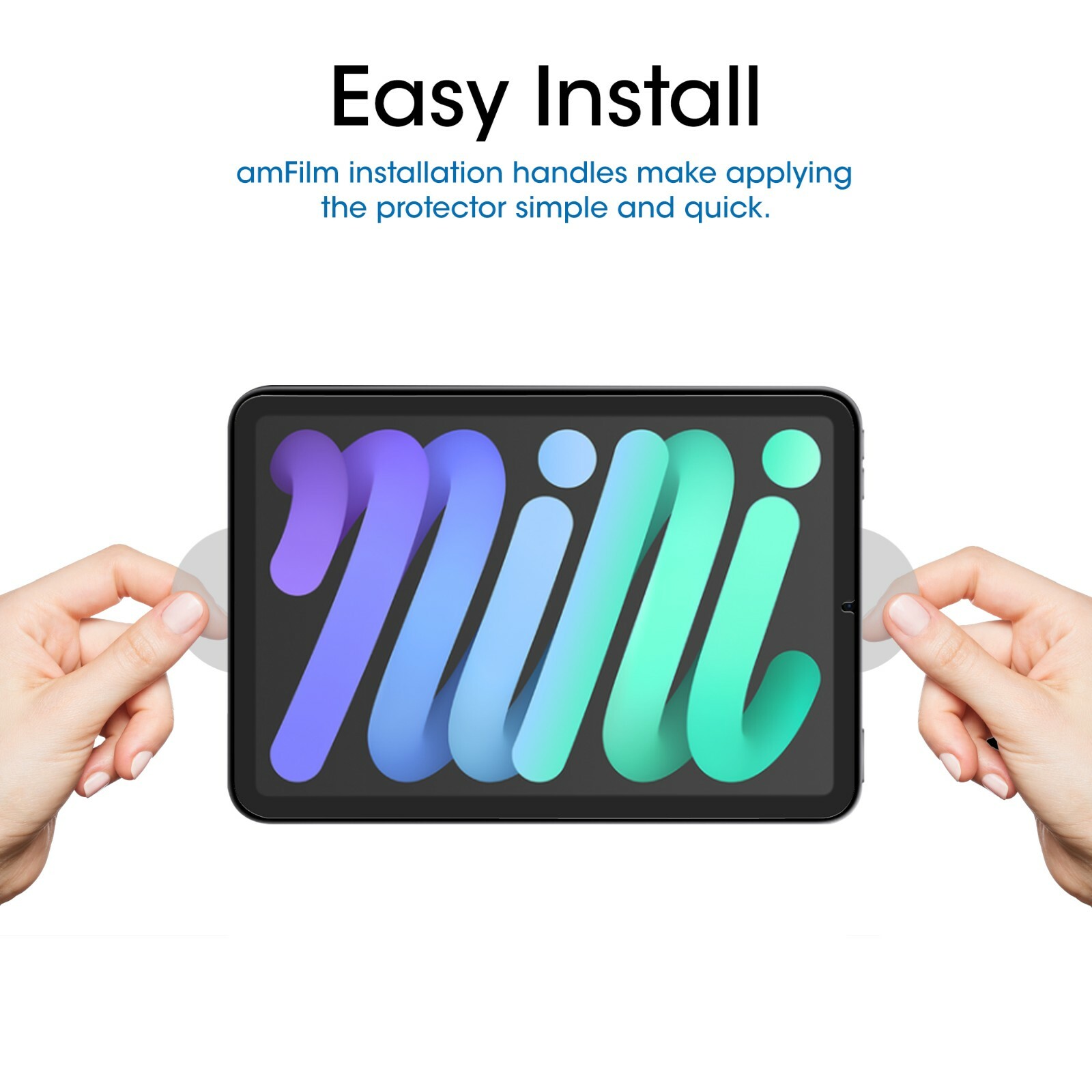 (2-Pack) amFilm iPad Mini 6 Tempered Glass Screen Protector (6th Gen, 2021)