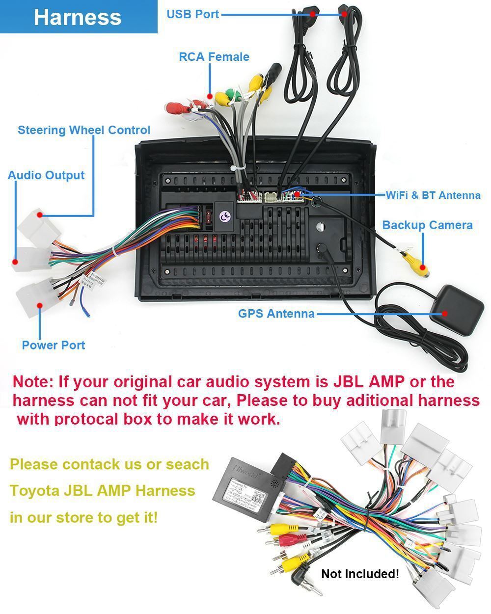For Toyota Camry 2007-2011 Android 13 Car Stereo Radio GPS Navi WIFI Bluetooth
