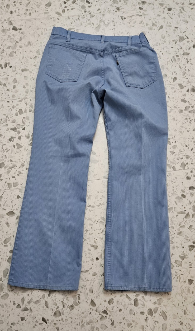 VTG 70s Levi's Sta-Prest Blue Boot Cut Corduroy Pants 32 (34/35) X 30