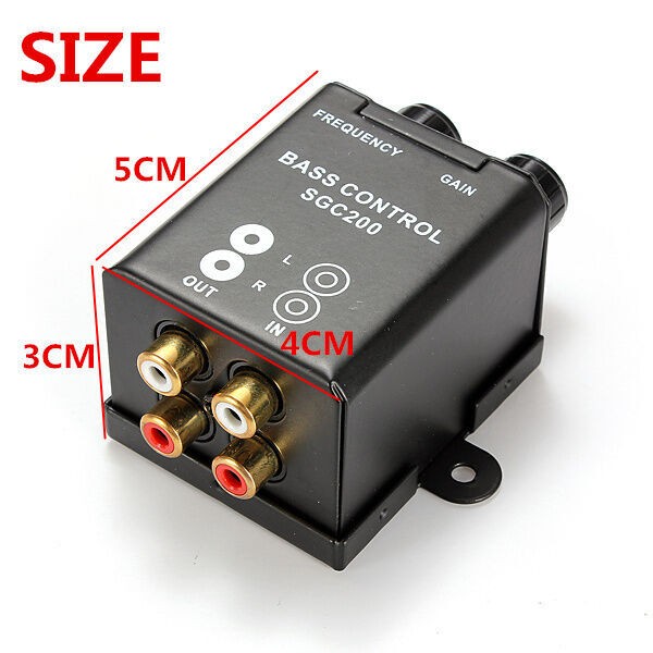 Car RCA Remote Level Amplifier Subwoofer Equalizer Crossover Bass Controller Kit