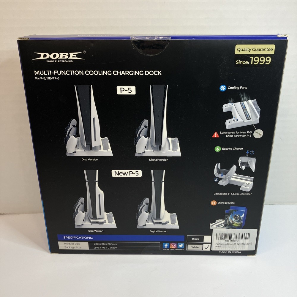 DOBE Multi-Function Cooling Charging Dock for PS5