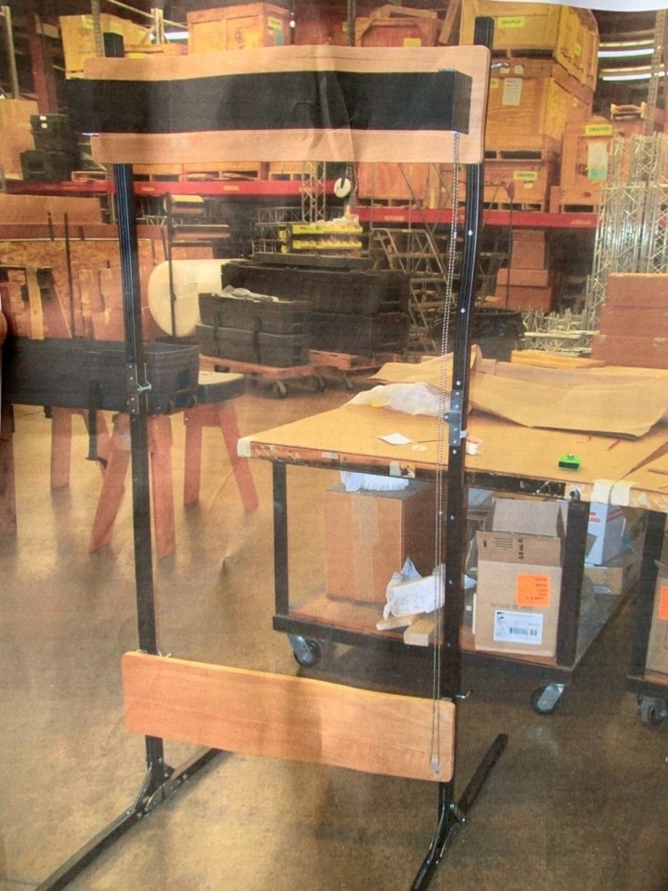 Draper Shelf Screen Frame with Black Screen 32” Wide Screen With Hardshell Case