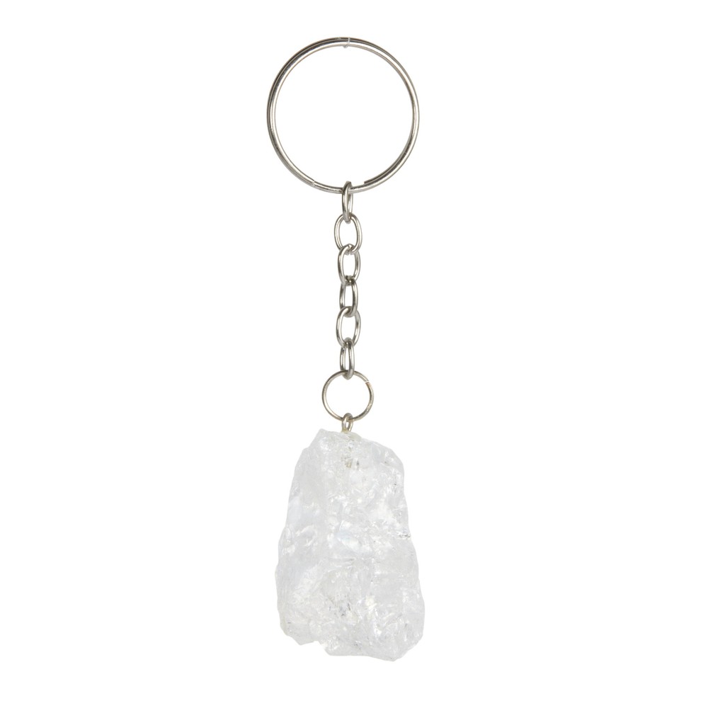 Clear Quartz Crystal Keychain by New Moon Beginnings
