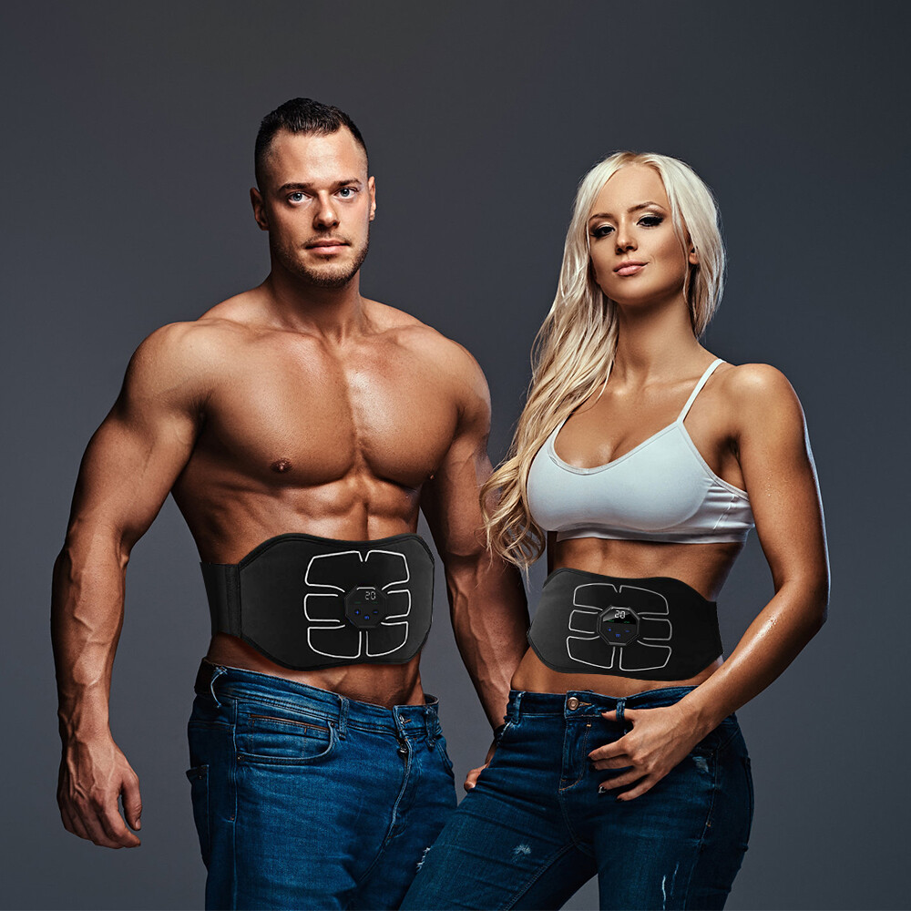 EMS Abdominal ABS Muscle Stimulater Training Toner Fitness Workout Belt 10 Modes