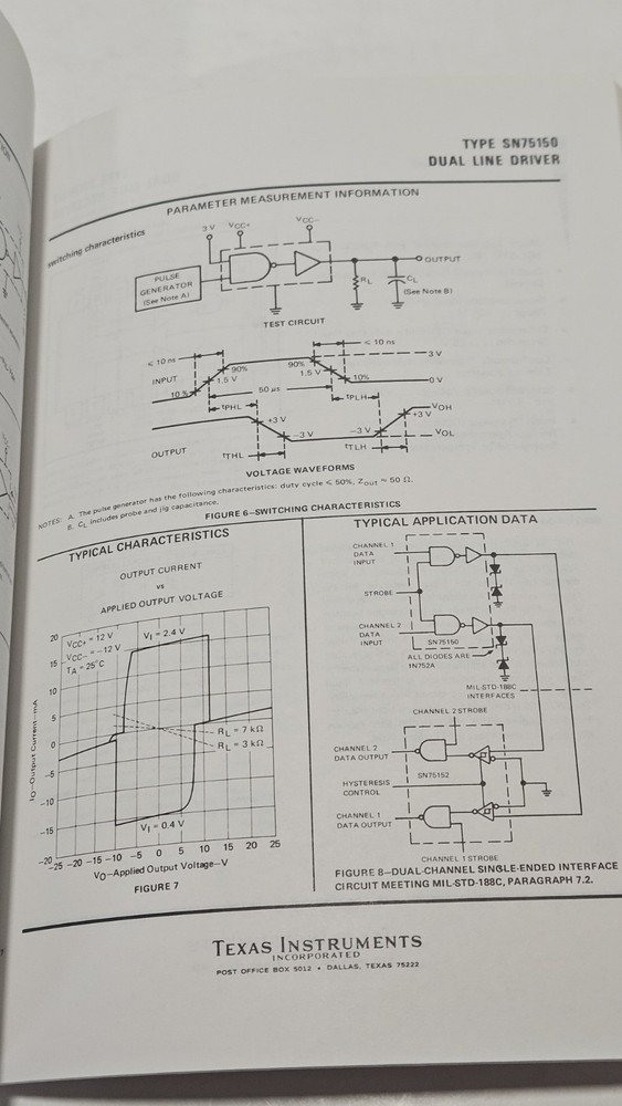 6 Texas Instruments Data Book TTL/Supplement TTL/Line Driver/Peripheral Driver