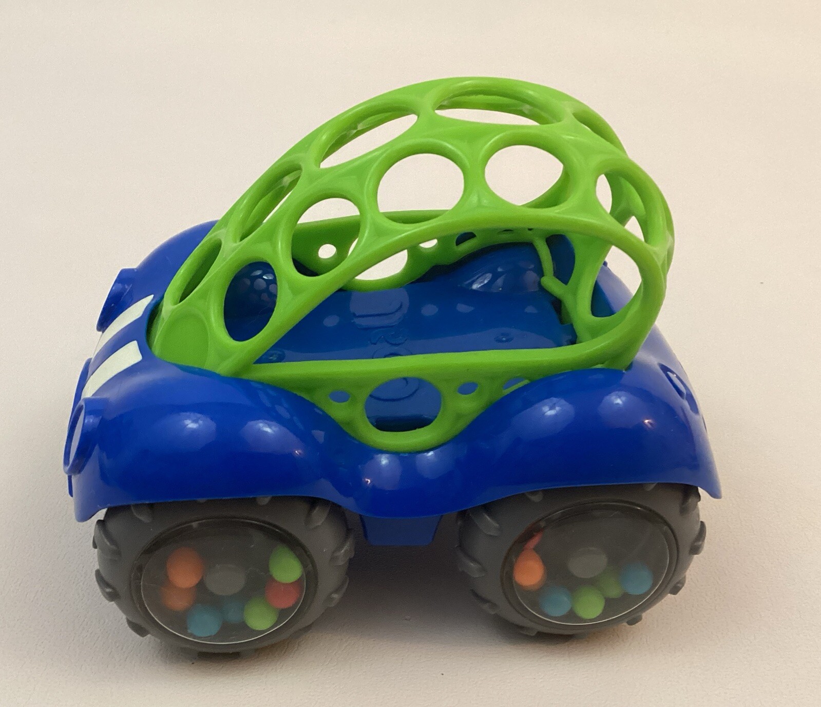 Oball Go Grippers Rattle Roll Race Sports Cars Lot of 2 Yellow Blue Toys