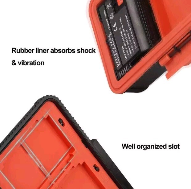 LYNCA Camera Battery & Memory Card Case Professional Water-Resistant Shockproof