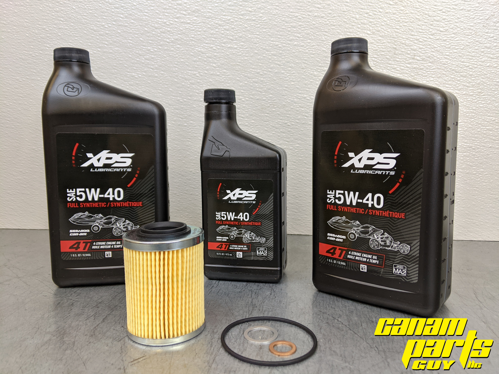 CanAm XPS Renegade Maverick Outlander FULL SYNTHETIC Oil Change Kit SAE 5W-40 4T
