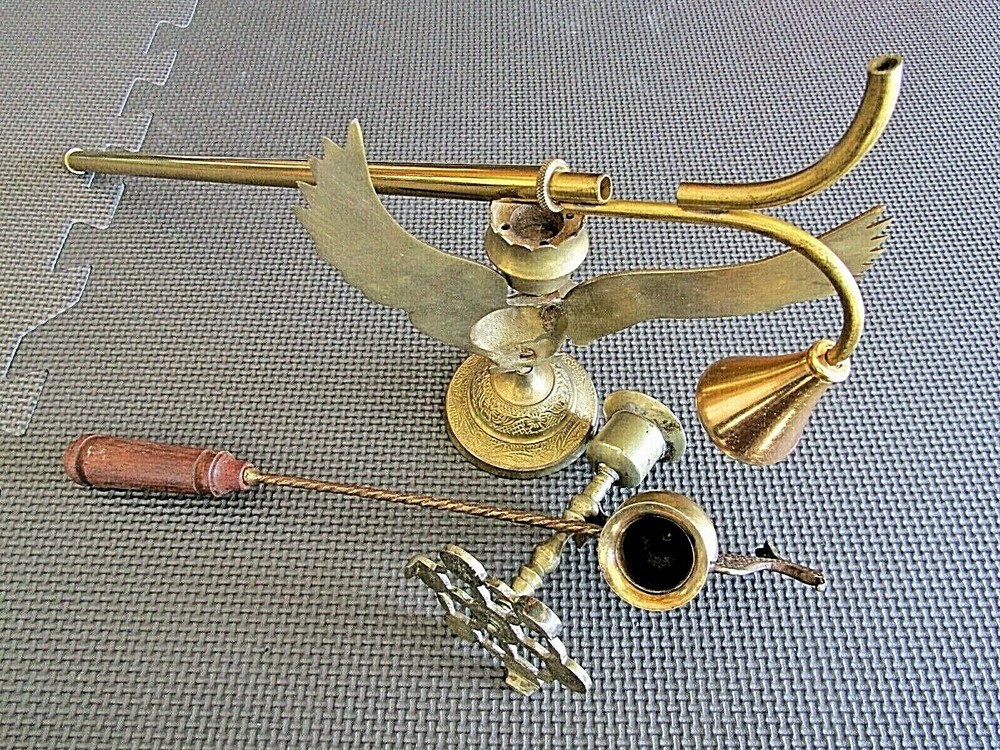 Unique Brass Candle Holders with snuffer !