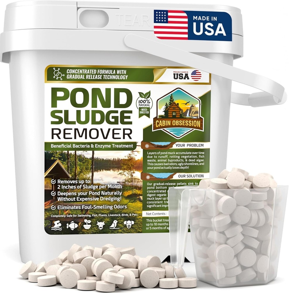 Eco-Friendly Pond Maintenance Solution - 10 Scoops, 50 Feet Coverage, USA Made