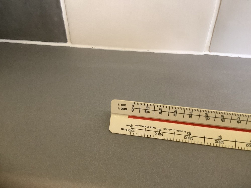 Vintage Blundell Harling Triangular Architects / Engineers Metric Scale Rule