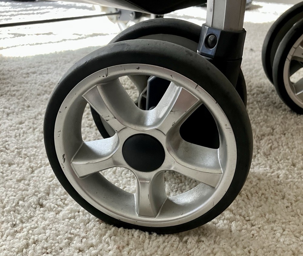 Chicco Keyfit Caddy Stroller - Replacement Front Wheels. - Silver Double Wheels.
