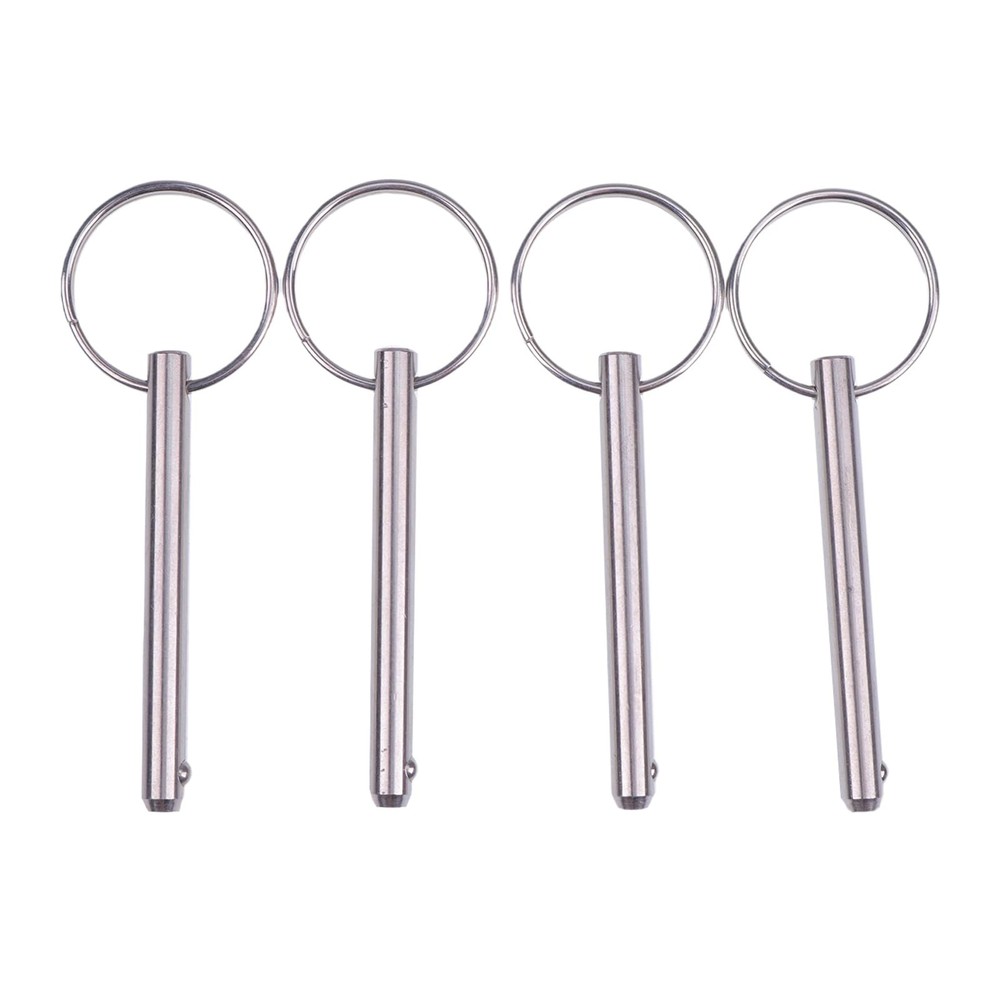 ZTUOAUMA 4X 1/4'' Diameter Simple Insert Quick Release Overall 2'', Silver