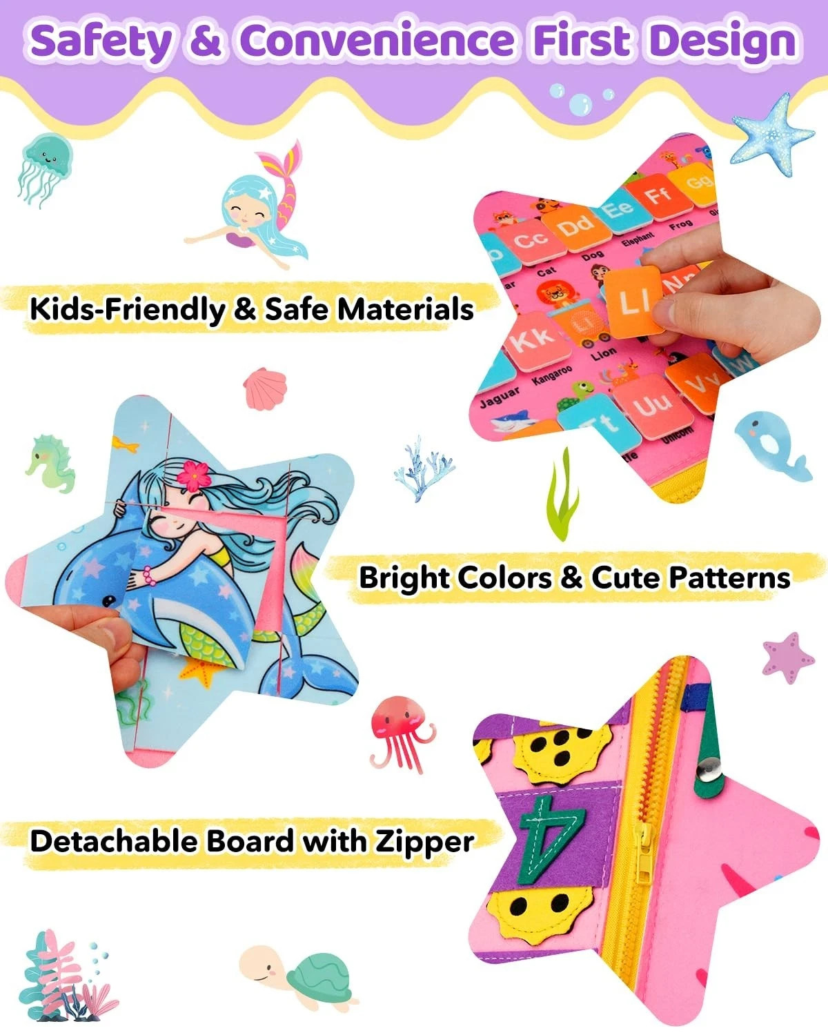 Toddler Montessori Busy Board Kids Montessori Learning Toys, Toddlers Travel Toy