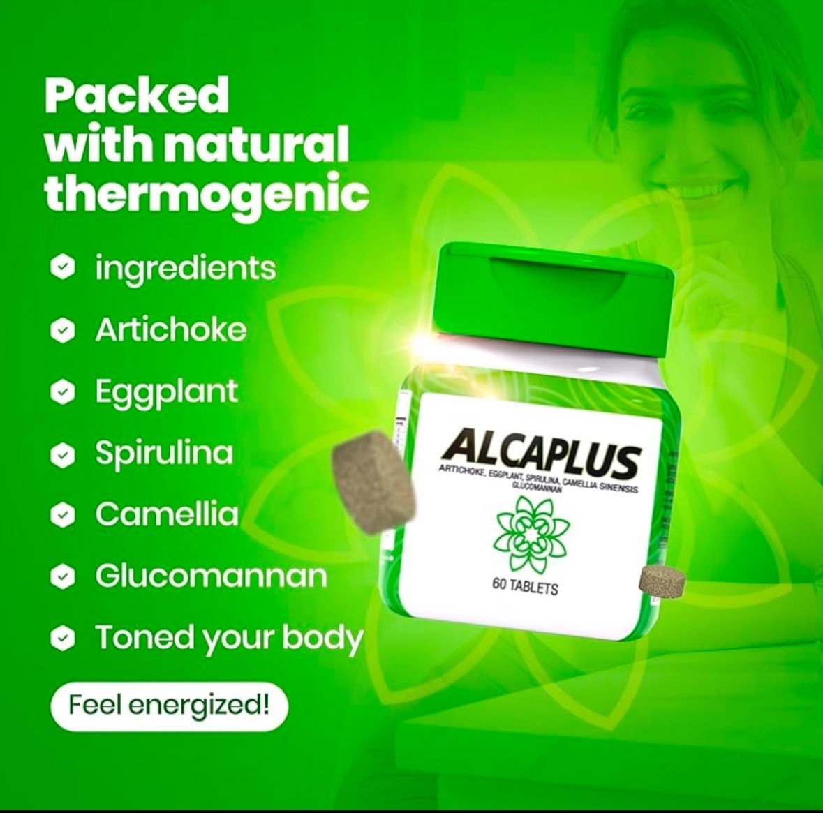 ✅2 ALCAPLUS NATURAL WEIGHT LOSS SUPPORT 100% NATURAL WOMEN MEN/ ADELGAZANTE✅
