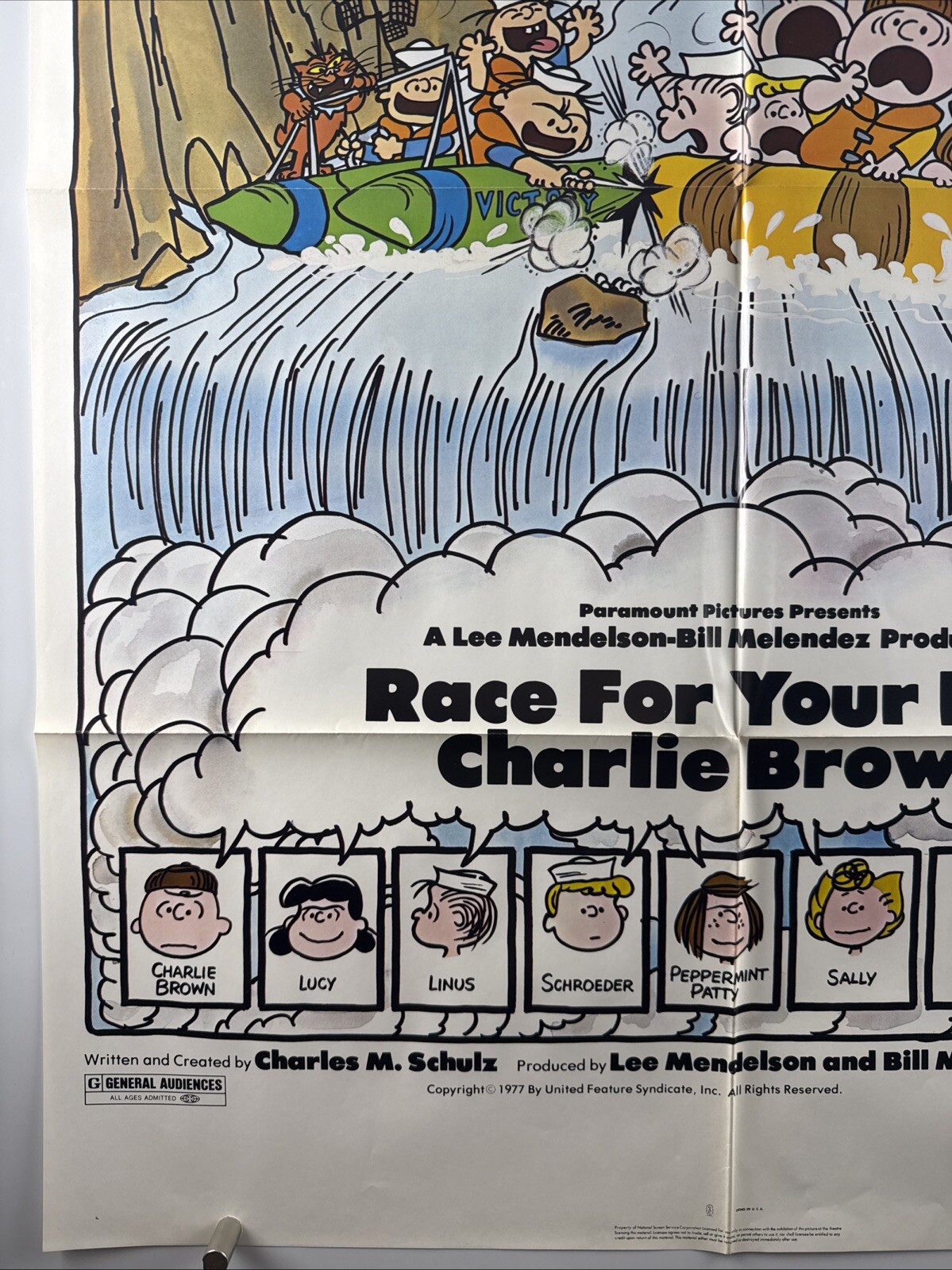 CHARLIE BROWN RACE FOR YOUR LIFE Movie Poster (VeryFine-) One Sheet 1977 24876