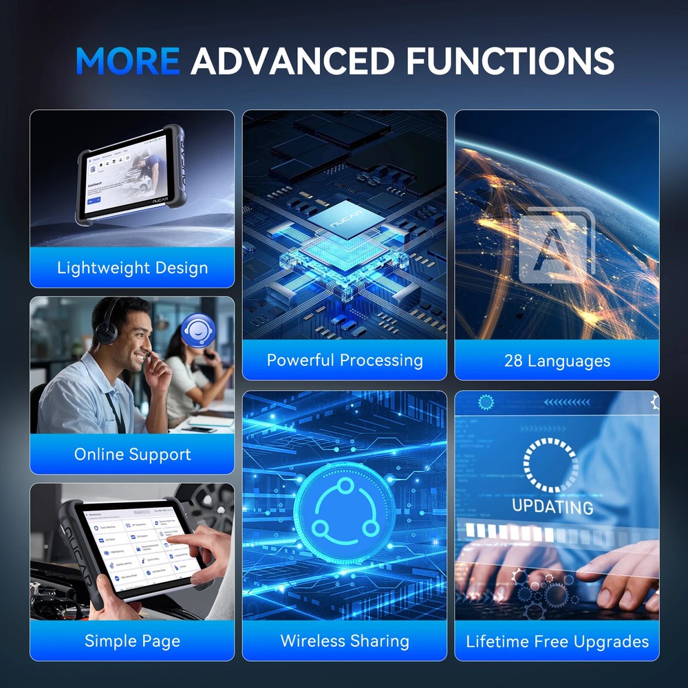 Key Programmer IMMO TKEY101 + MUCAR 892BT + TPMS AI Diagnostic Tool OBD2 Scanner