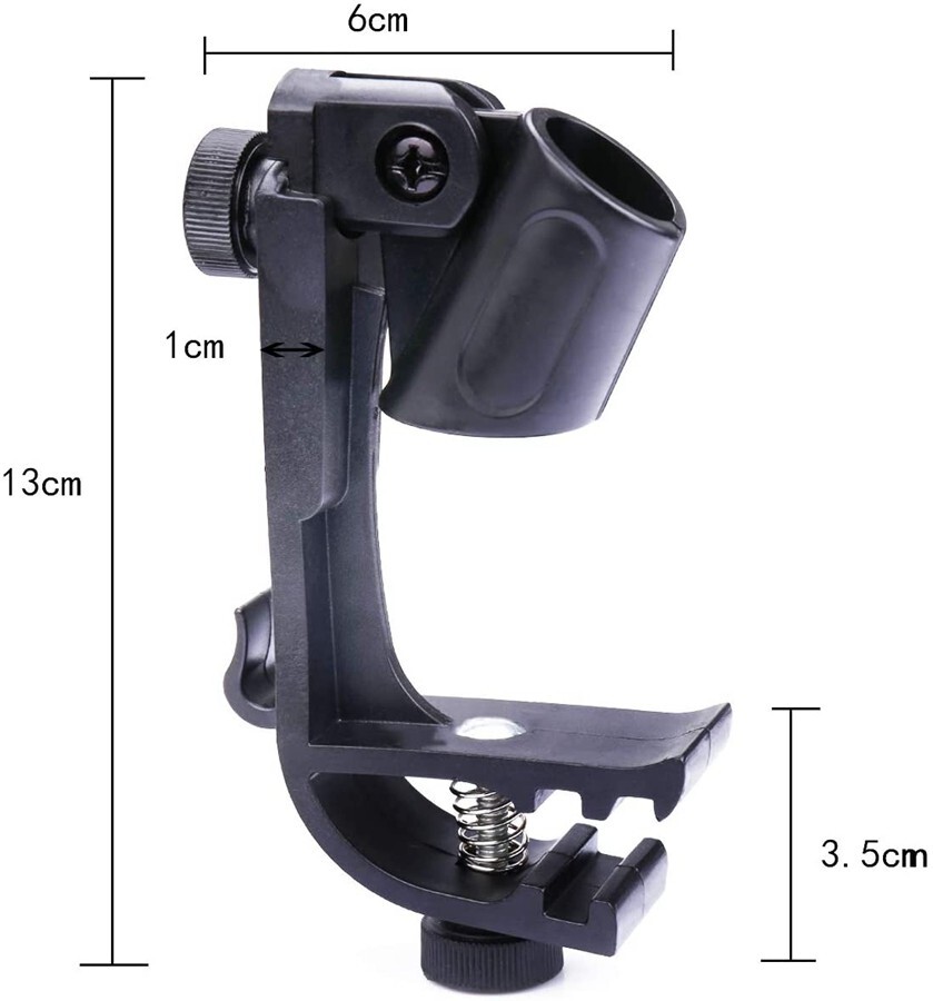 2pcs Adjustable Clip On Drum Snare Mount Microphone Mic Clamps Holder Clip N266