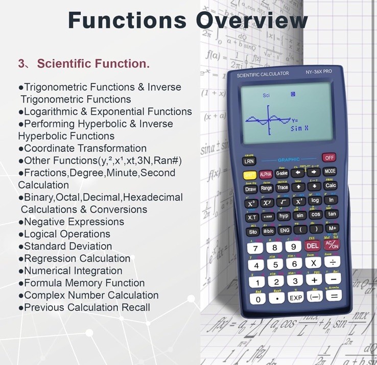 TI-36X Pro Scientific Calculator Roatee Engineering Engineer Graph Graphing