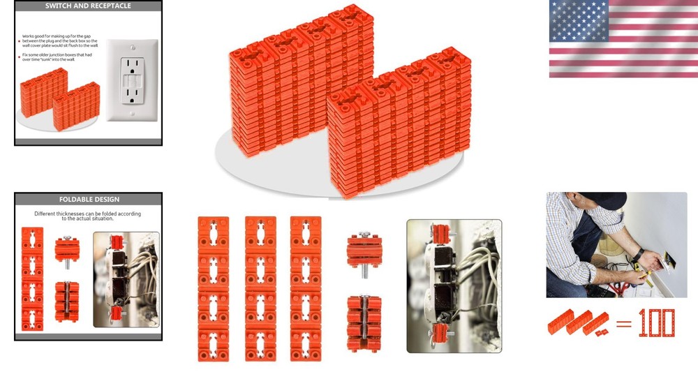 Ingenious 100-piece Outlet Spacer Kit - Easy Fix for Loose Electrical Boxes