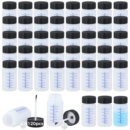 120 Pcs 2 Oz Touch Up Paint Container - Empty Paint Touch Up Bottles with