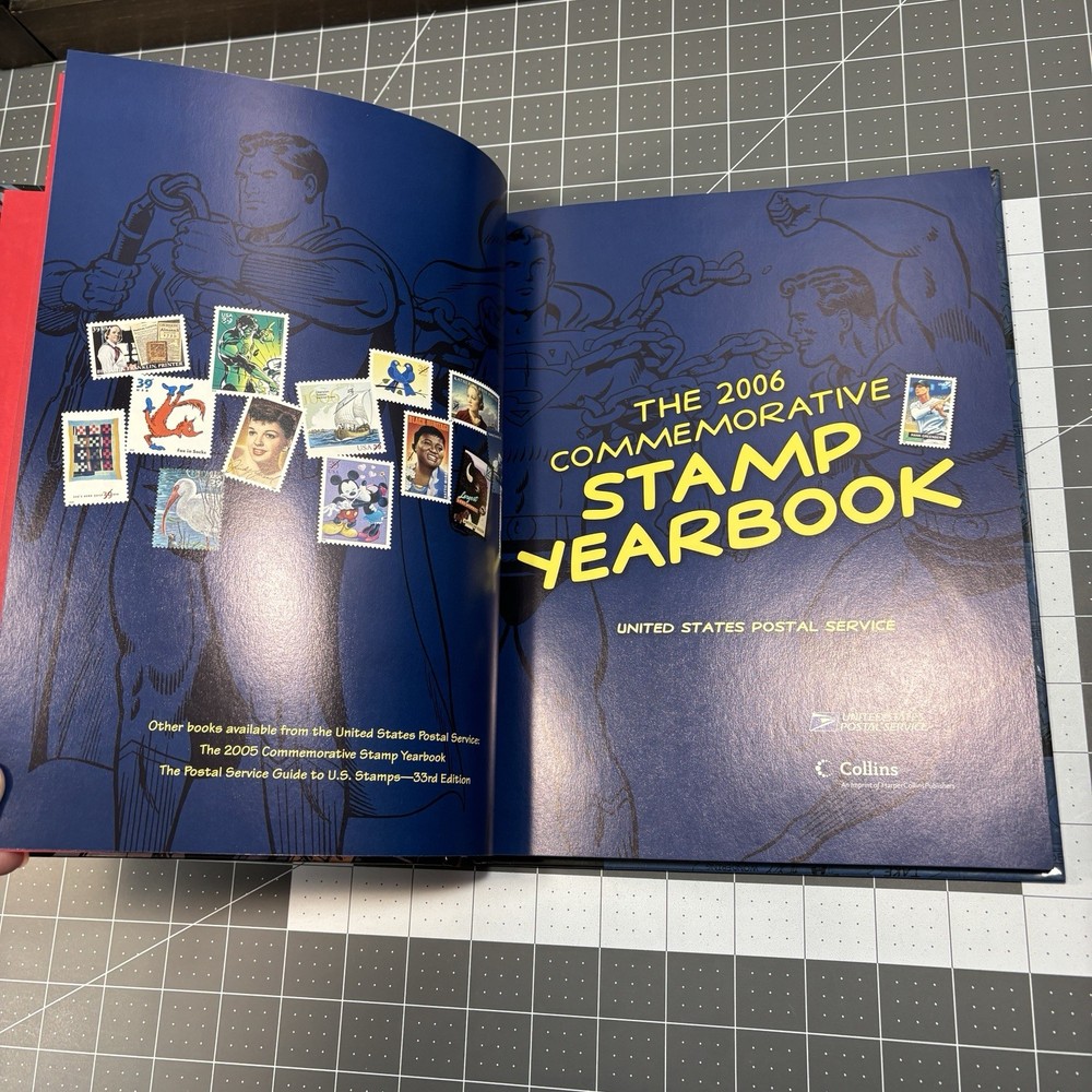 2006 Commemorative Stamp Yearbook Olympics DC Superhero Disney USPS Collins NEW